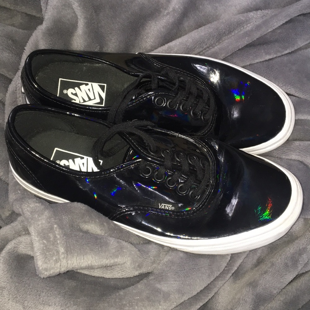 black holographic vans